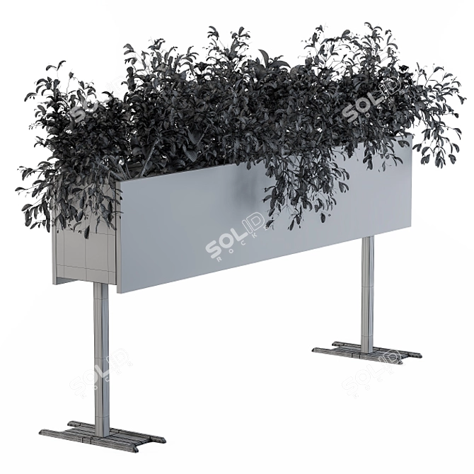 Metal Stand for Outdoor Plant Box 3D model image 4