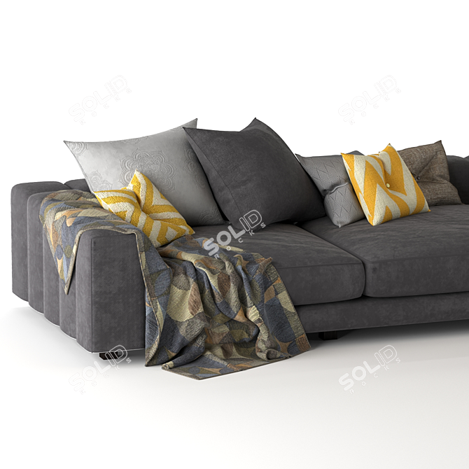 Cozy Comfy Corner Sofa 3D model image 2