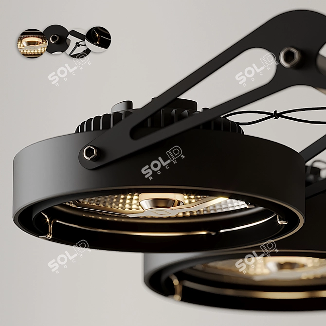 Nomad 4XLED GE Ceiling Spotlight 3D model image 3