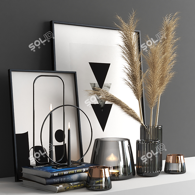 Botanica Deco Dried Plant Set 3D model image 3