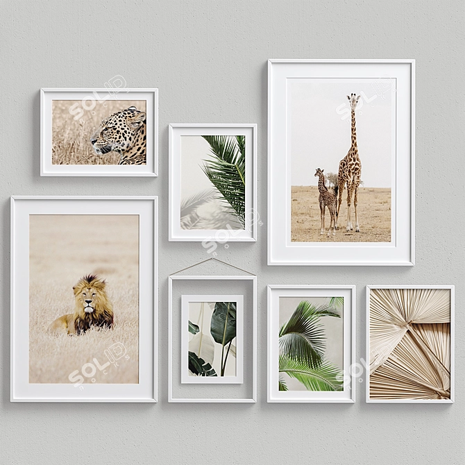 Wildlife & Leaves Interior Frames 3D model image 3