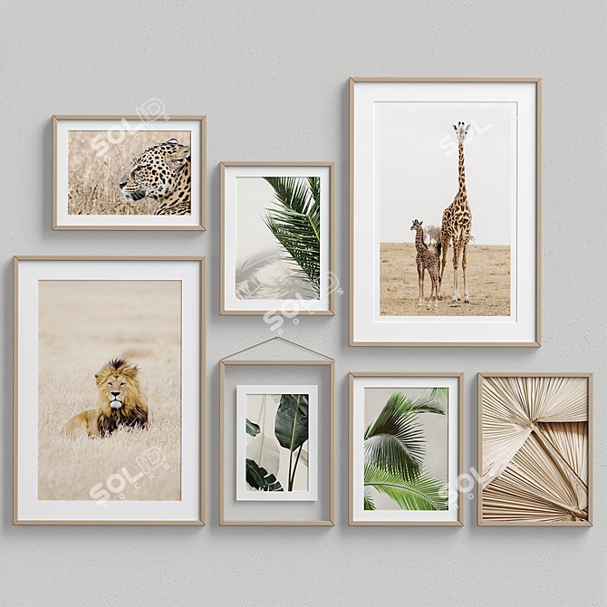 Wildlife & Leaves Interior Frames 3D model image 4