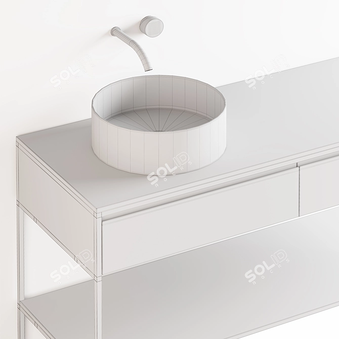 Elegant Stand and Stylish Faucet Set 3D model image 4