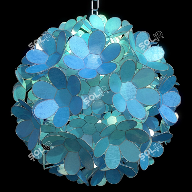 Title: Dreamy Daisy Capiz Pendant 3D model image 1