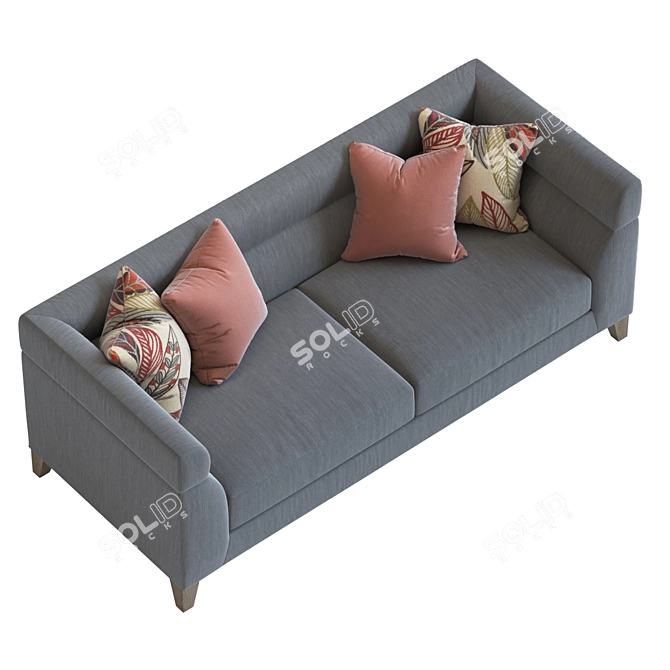 Boystown Sofa: Elegant American-made Seating 3D model image 2