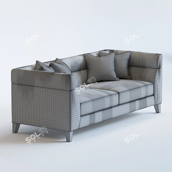 Boystown Sofa: Elegant American-made Seating 3D model image 3