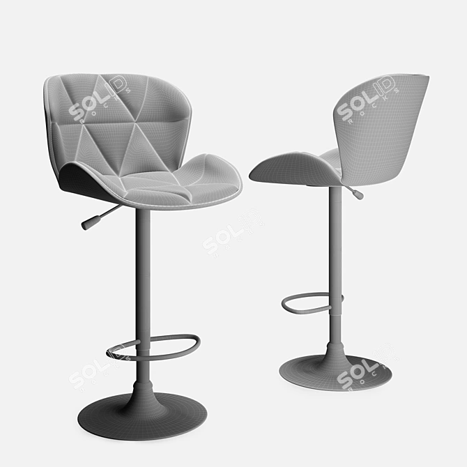 Diamond Bar Stool 3D model image 4