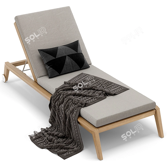 Malta Chaise: Outdoor Elegance and Comfort 3D model image 1