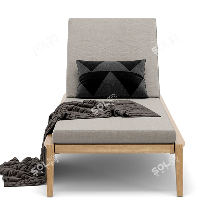 Malta Chaise: Outdoor Elegance and Comfort 3D model image 2