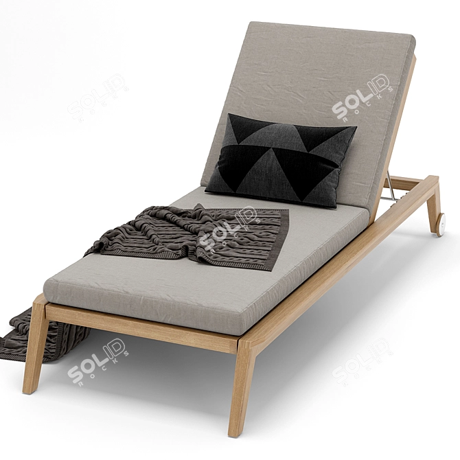 Malta Chaise: Outdoor Elegance and Comfort 3D model image 3