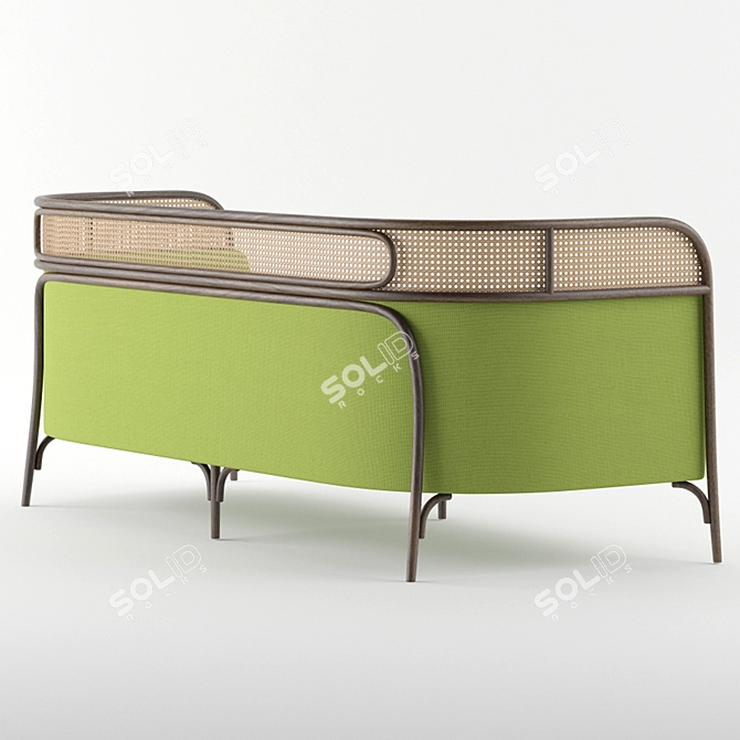 Targa Brass Feet Sofa 3D model image 3