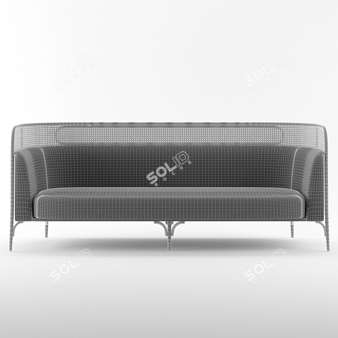 Targa Brass Feet Sofa 3D model image 4