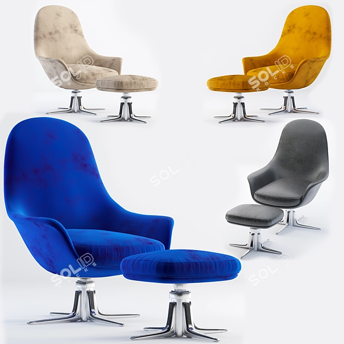 Flexform Sveva Soft Armchair 3D model image 1