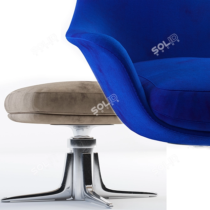 Flexform Sveva Soft Armchair 3D model image 4