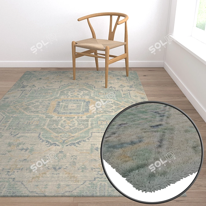 High-Quality Carpets Set 3D model image 5