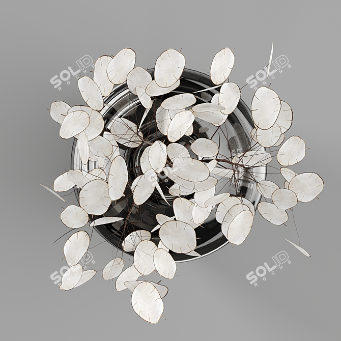 Dark Gray Tinted Glass Vase | H24 Hemase Collection 3D model image 3