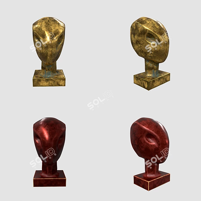 Elegant Sculptural Decor 3D model image 2