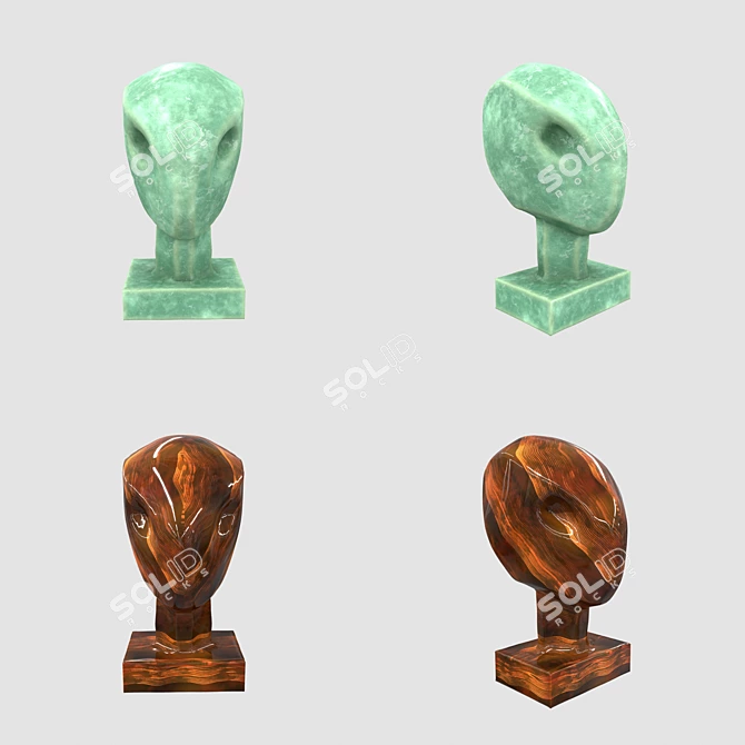 Elegant Sculptural Decor 3D model image 5