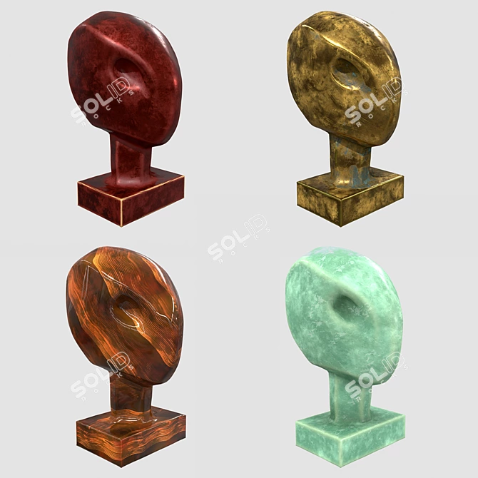 Elegant Sculptural Decor 3D model image 7