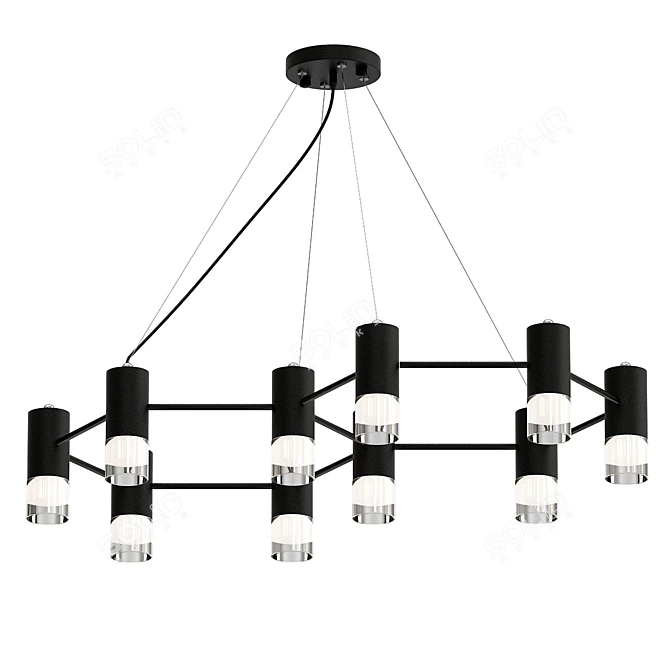 Scandinavian Style Molecular Pendant 3D model image 3