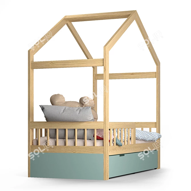 Title: Modern Crib-House for Stylish Nurseries 3D model image 4