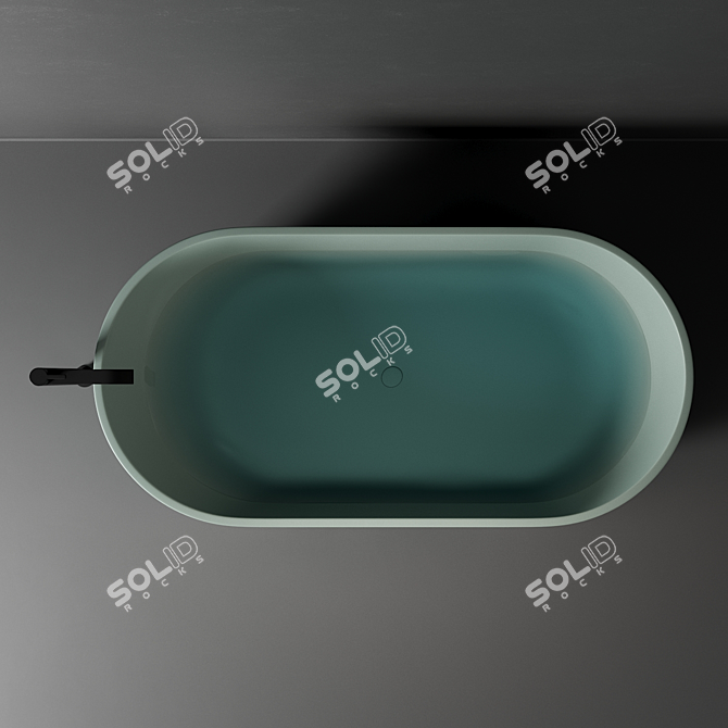 Elegant Oval Pietraluce Bay Bathtub 3D model image 3