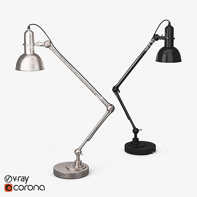 Sleek Scripps Task Lamp 3D model image 1