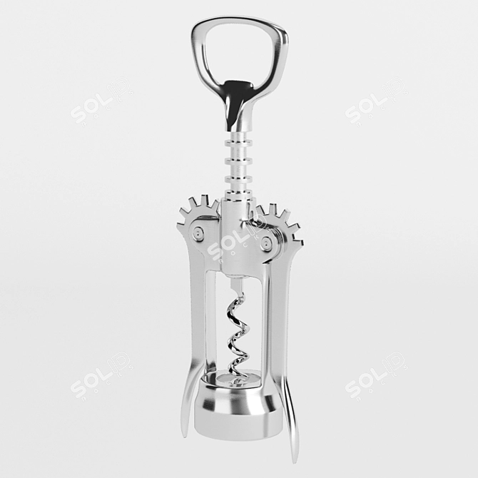 Sleek Corkscrew for Effortless Wine Opening 3D model image 2