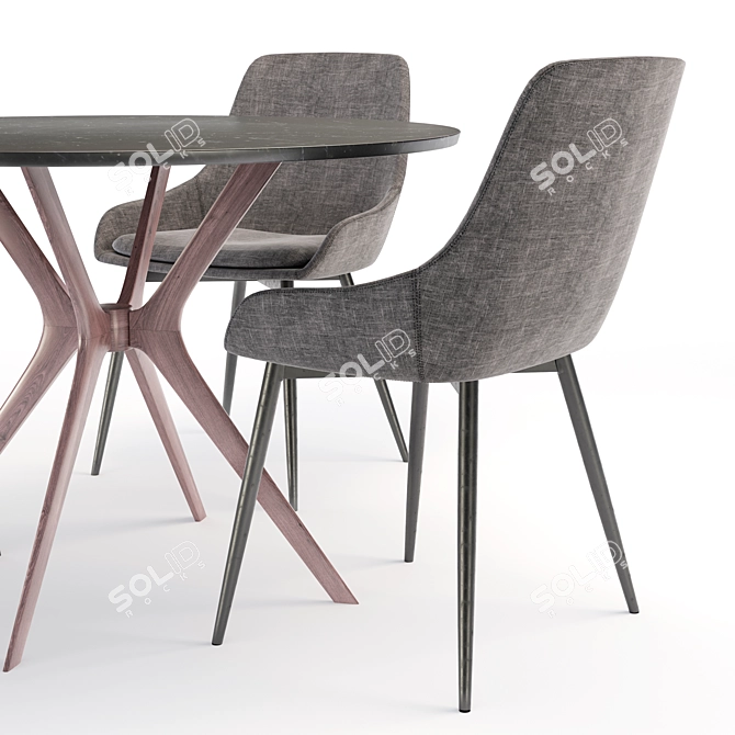 Corona Render Dinner Table Set 3D model image 3