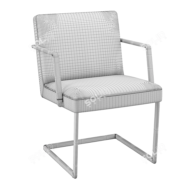 Elegant Chancellor Conference Chair 3D model image 4