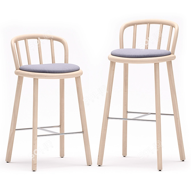  Modern NYM Chairs Set - 2838-A & 2839-A 3D model image 1