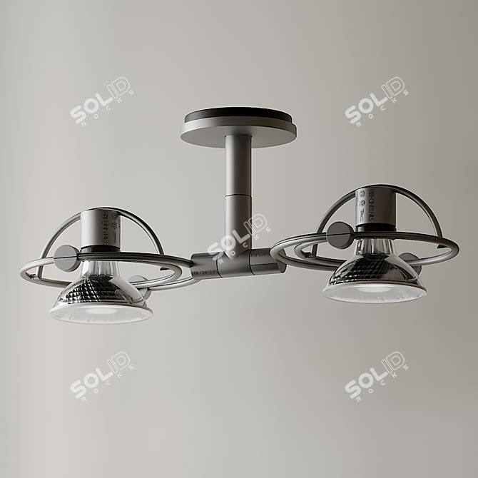 Sleek Soffitto Ceiling Spotlight 3D model image 2