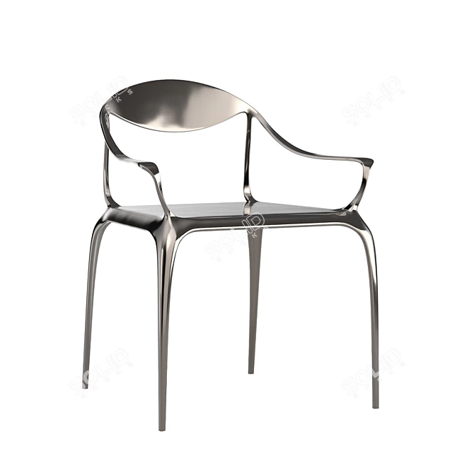 Vaughn Metal Armchair 3D model image 1