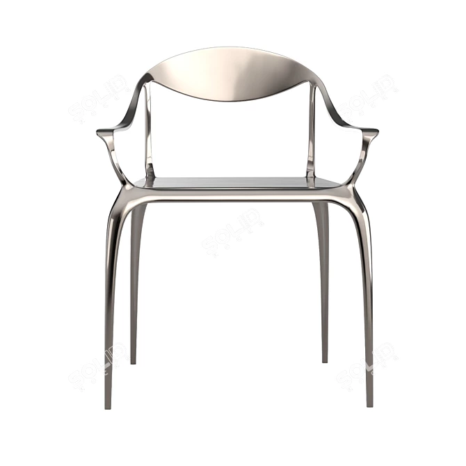 Vaughn Metal Armchair 3D model image 2