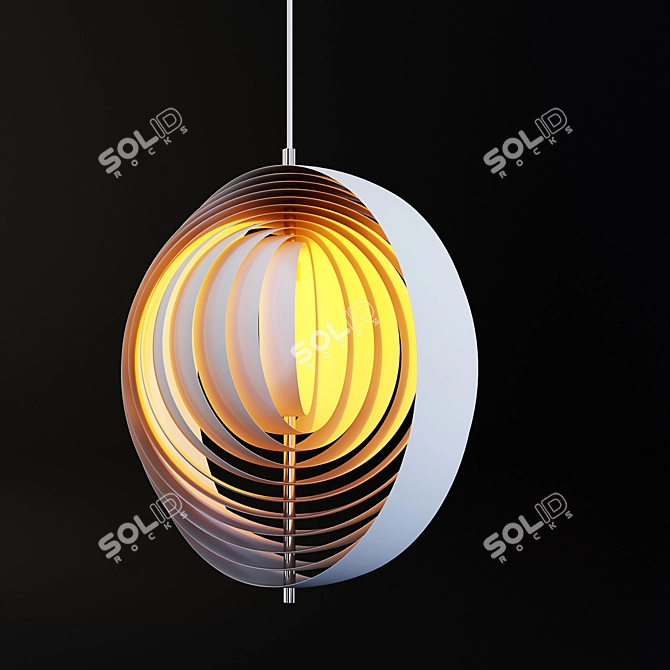 Title: Cosmorelax Ursula Steel Pendant Lamp 3D model image 2