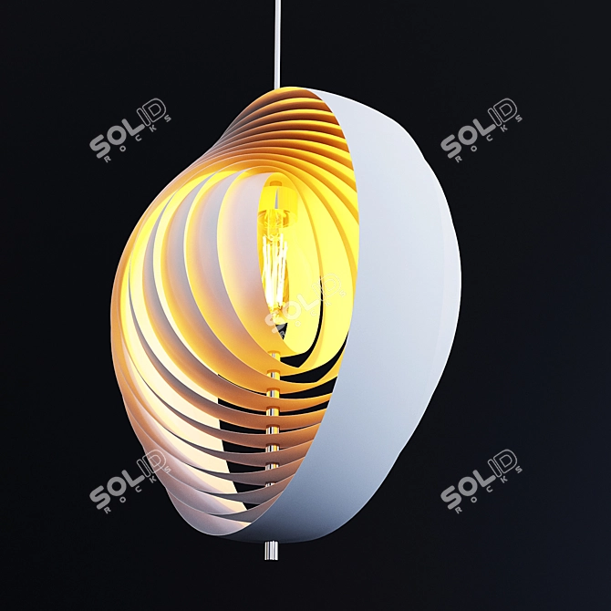 Title: Cosmorelax Ursula Steel Pendant Lamp 3D model image 4