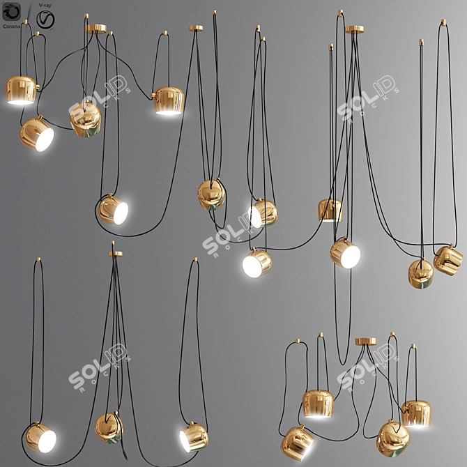 Golden Aim Lighting Set 3D model image 1