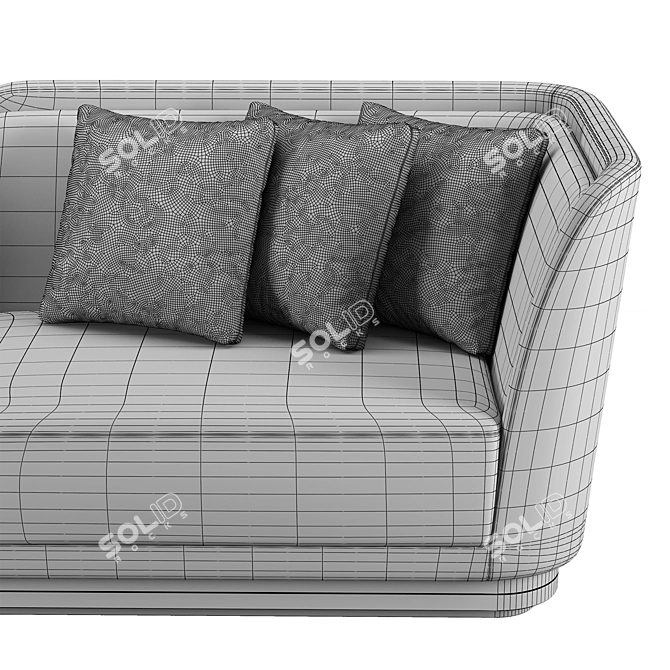 FRATO Halki Sofa: Modern Comfort in a Stylish Design 3D model image 4