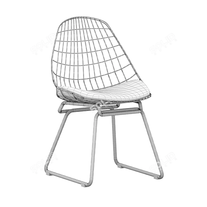 Modern Wire Chair by Pastoe 3D model image 5