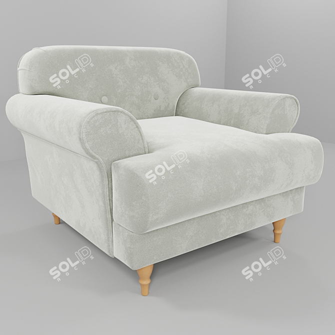 Italian Comfort Armchair: Italia Collection 3D model image 1