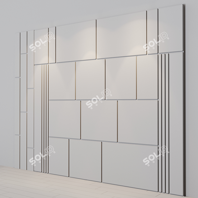 Elegant Wall Panel with Izgolovie Design 3D model image 4