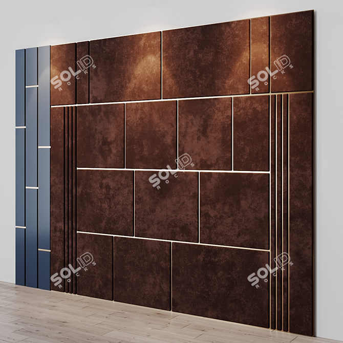 Elegant Wall Panel with Izgolovie Design 3D model image 6