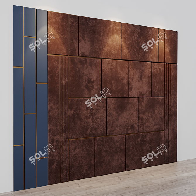 Elegant Wall Panel with Izgolovie Design 3D model image 7