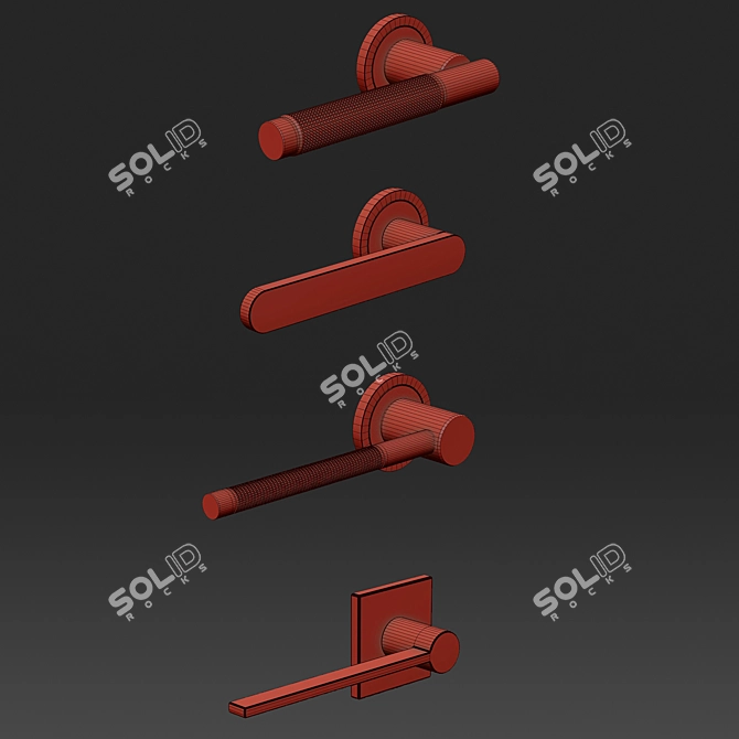 Elegant Handle Set - Catinni 3D model image 4