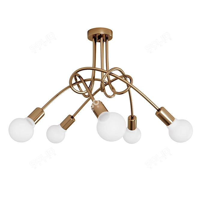 Industrial Loft Chandelier: Modern Elegance 3D model image 1