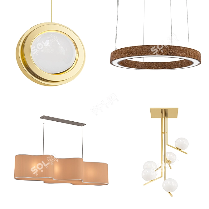 Modern Chandeliers Collection 3D model image 1