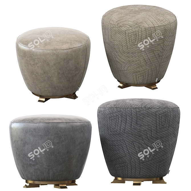 Elegant Topaze Stool: Stylish Comfort 3D model image 1