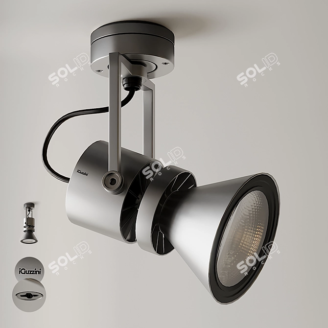 Le Perroquet Spotlight: Elegant Adjustable Ceiling Light 3D model image 1