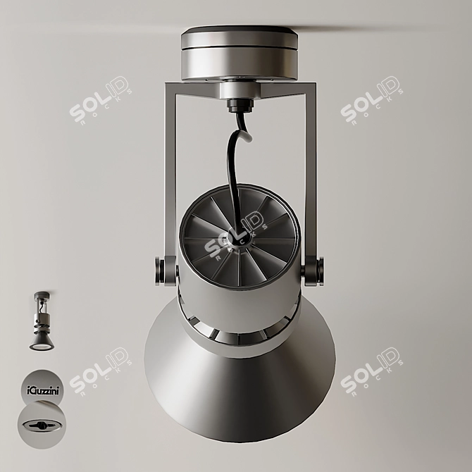 Le Perroquet Spotlight: Elegant Adjustable Ceiling Light 3D model image 2