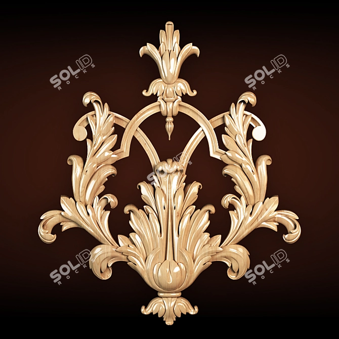 Baroque Carving: Classic Design for CNC and Renders 3D model image 1